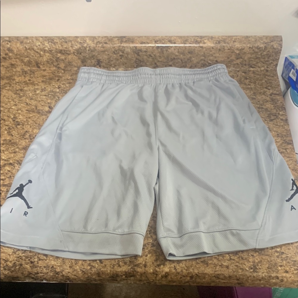 Jordan men’s shorts bundle. Mens size large. One is light grey and one is black.